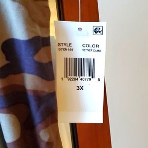 Sz 3X, summer weight, classic army green camouflage legging full length pant